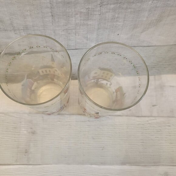 Vintage Warren Kimble Americana Birdhouse Glass Tumbler Set Of 2 - Picture 3 of 4